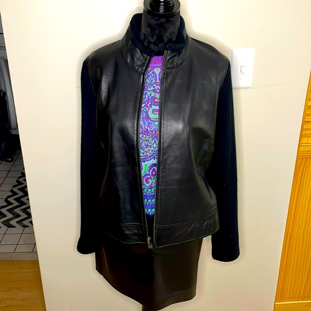 Lamb skin leather Jacket - Oh so very cool- Sz M